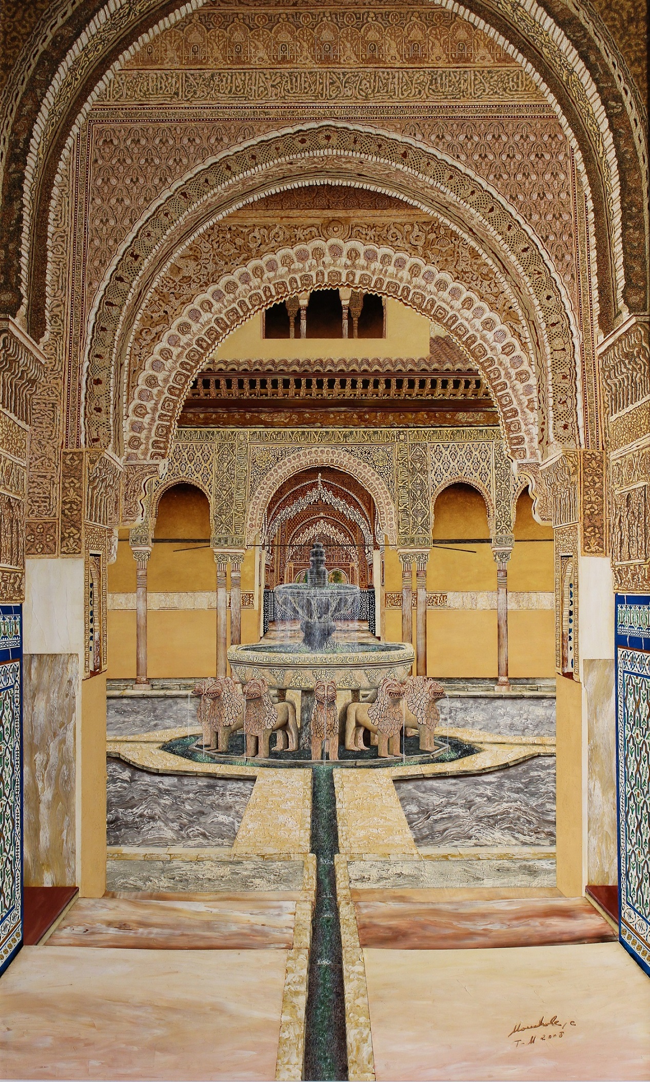 Fuente de los leones Alhambra Granada